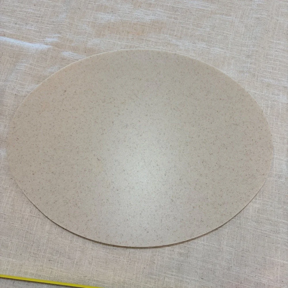 Vintage Oval Speckled Stone Look Cutting Board Serving Platter Beige 14x11